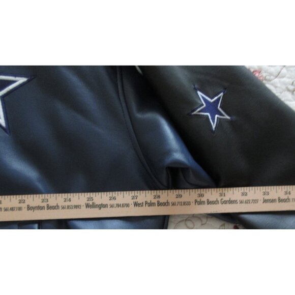 Dallas Cowboys Mens Jacket XL Faux Leather NFL Essex Game Day New Without Tags - Picture 14 of 16